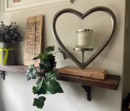 Radiator Shelf With Or Without Brackets. Rustic Narrow For Hallway, 15 cm Deep X 2.2cm Thick, Slim Wall Shelf, Solid Wood Window Board