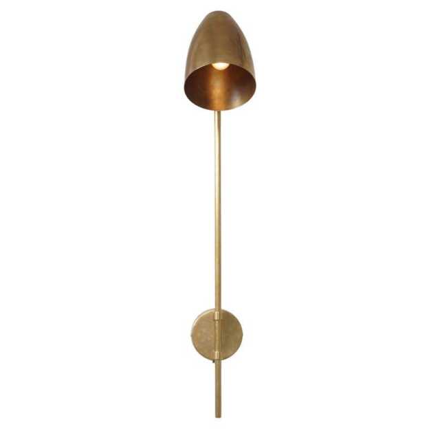 Brass Wall Sconce, Modern Minimalist Lighting, Mid-Century Style Lamp - image 1