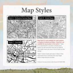 Special Location Map Gift - Wedding Or New Home Present Custom Place Print With Text Engagement Anniversary Keepsake Va120 - thumbnail 2