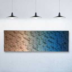 Handmade Hexagon Wood Wall Art - Ombre Mosaic Decor - thumbnail 4
