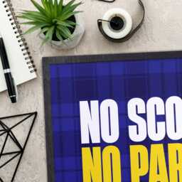 No Scotland Party - Blue Tartan Door Mat 60cm X 40cm - thumbnail 3