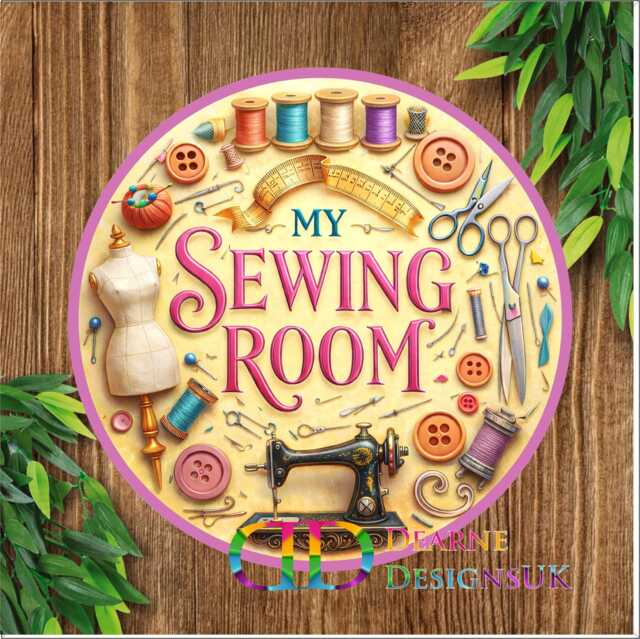 My Sewing Room Sign, Decor, Seamstress Gift, Quilting Craft Wall Art, Lover Gift - image 1