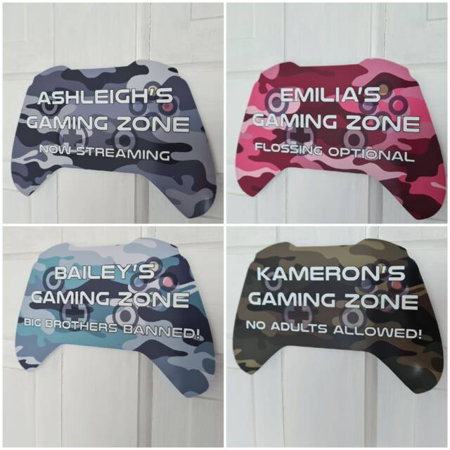 Gamer Sign, Personalised Games Room Man Cave Decor, Wall Art - image 1