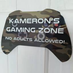 Gamer Sign, Personalised Games Room Man Cave Decor, Wall Art - thumbnail 3