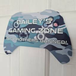 Gamer Sign, Personalised Games Room Man Cave Decor, Wall Art - thumbnail 2