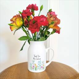 Personalised Teacher Gift - Thank You Flower Vase Gifts For Teachers Leavers End Of Term Teaching Assistant - thumbnail 3