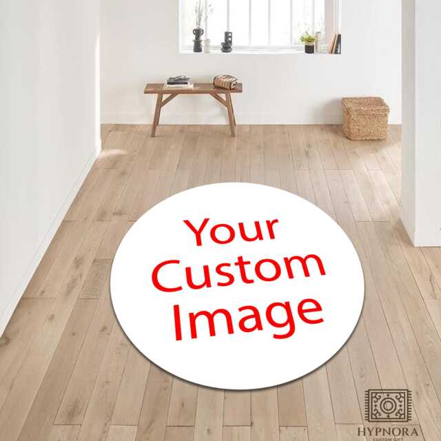 Custom Round Rug Personalized Carpet Logo Mat - image 1