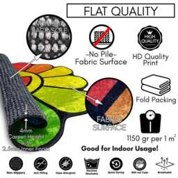 Custom Round Rug Personalized Carpet Logo Mat - thumbnail 3