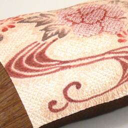 Silk Shibori Lumbar Pillow Cover Upcycled Vintage Kimono - thumbnail 2