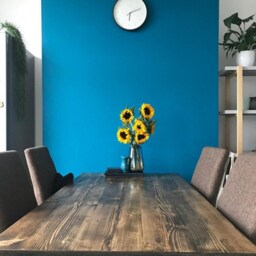 Reclaimed Wood Dining Table, Steel Legs, Rustic Industrial Kitchen Table - thumbnail 4