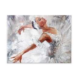 Ballerina Canvas Print Gracious Ballet Dancer Wall Art - thumbnail 1
