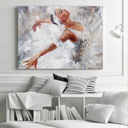 Ballerina Canvas Print Gracious Ballet Dancer Wall Art - thumbnail 2