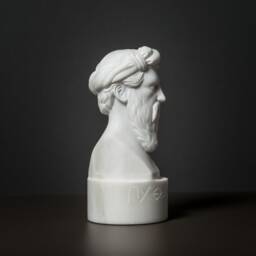 Carved Marble Bust Of Pythagoras Samos Statue Greek Marble - thumbnail 2