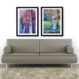 Birch Moment Watercolor Painting, Tree Wall Art, Contemporary Abstract Cabin Decor, Art - thumbnail 3