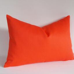 Solid Orange Lumbar Pillow Cover Decorative Throw - thumbnail 3