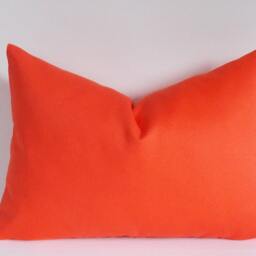 Solid Orange Lumbar Pillow Cover Decorative Throw - thumbnail 2