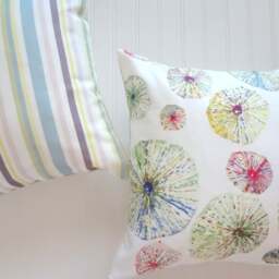 Watercolor Sea Urchins Pillow Cover, Abstract Urchins, Coastal Decor, Beach 18x18, 20x20, 22x22, 24x24, 14x20, 12x21, 12x26 - thumbnail 3