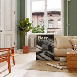 Kitchen Print, Beer Wall Art, Retro Bar Poster, Funny Black & White Dining Room Decor, Gift For Him New Home - thumbnail 3