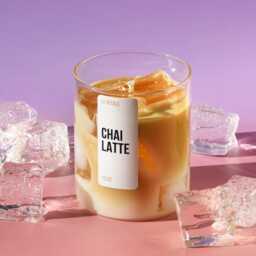 Chai Latte Candle - 15 Oz Iced Handmade Soy Wax With Ice Cubes - thumbnail 2