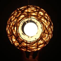 Rustic Bamboo Pendant Light Decorative Lighting Fixture - 26cm X 17cm - thumbnail 2