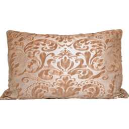Fortuny Lumbar Throw Pillow Cushion Cover Sevigne Warm French Brown & Gold Pattern - Made in Italy