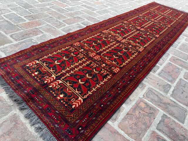 2x9 Afghan Tribal Wool Runner - Authentic Hand-Knotted Corridor Carpet Traditional Oriental Rug For Hallway, Home Decor Perfect Gift - image 1
