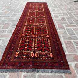 2x9 Afghan Tribal Wool Runner - Authentic Hand-Knotted Corridor Carpet Traditional Oriental Rug For Hallway, Home Decor Perfect Gift - thumbnail 2