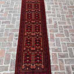 2x9 Afghan Tribal Wool Runner - Authentic Hand-Knotted Corridor Carpet Traditional Oriental Rug For Hallway, Home Decor Perfect Gift - thumbnail 3