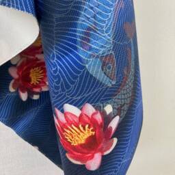 Sanchi Outdoor Fabric Water Lily N??nuphar Blue Bleu By The Meter En Plein Air Garden Jab - thumbnail 3