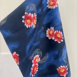 Sanchi Outdoor Fabric Water Lily N??nuphar Blue Bleu By The Meter En Plein Air Garden Jab - thumbnail 2