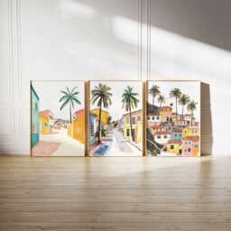 Set Of 3 Cabo Verde Posters, Cape Prints, Wall Art, African Island Art Africa - thumbnail 2