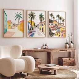Set Of 3 Cabo Verde Posters, Cape Prints, Wall Art, African Island Art Africa - thumbnail 3