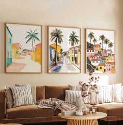 Set Of 3 Cabo Verde Posters, Cape Prints, Wall Art, African Island Art Africa