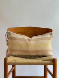 Hand Woven Natural Fiber Lumbar Pillow Cover - thumbnail 1