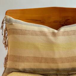 Hand Woven Natural Fiber Lumbar Pillow Cover - thumbnail 2