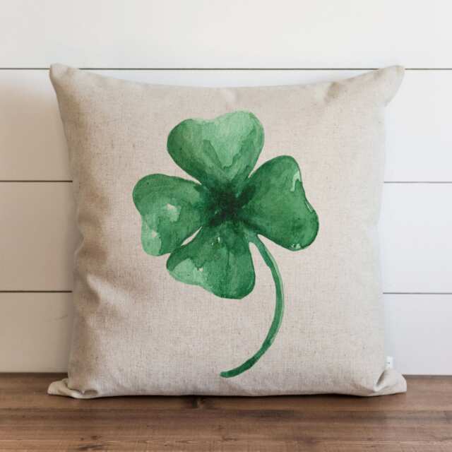 Shamrock Pillow Covers // Spring Decor Throw Cover Accent Cushion 20 X - image 1
