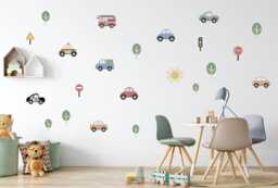 Car & Truck Wall Decals Kids Room Decor - thumbnail 1