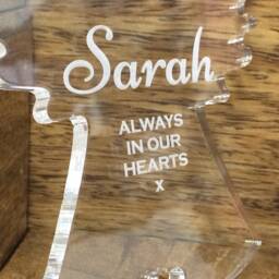 Personalised Memorial Angel Christmas Tree Decoration - Perfect Way To Remember A Loved One This Any Name Engraved - thumbnail 2