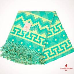 Peruvian Alpaca Wool Blanket Soft Warm Throw, 56x72 - thumbnail 4