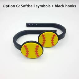 Replaceable Softball Curtain Holdbacks/Tiebacks 3D Printed Plastic - Set Of Left & Right - thumbnail 4