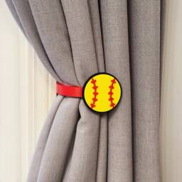 Replaceable Softball Curtain Holdbacks/Tiebacks 3D Printed Plastic - Set Of Left & Right - thumbnail 3