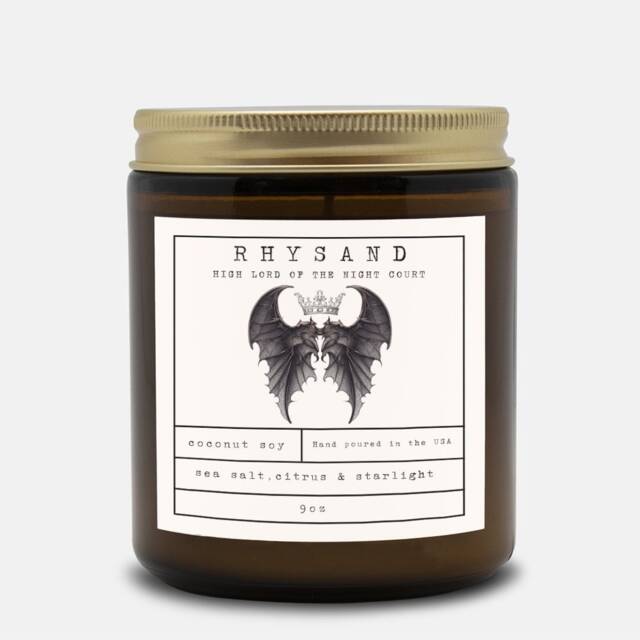 Rhysand Scented Candle - Acotar Bookish Gift Sea Salt, Citrus & Starlight - image 1