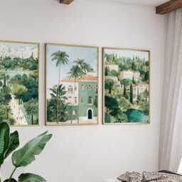 Set Of 3 Beirut Posters, Lebanon Travel Wall Art, Mediterranean City Print Set, Modern Artwork, Coastal Home Decor, Urban Landscape Style - thumbnail 4