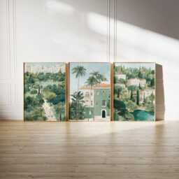 Set Of 3 Beirut Posters, Lebanon Travel Wall Art, Mediterranean City Print Set, Modern Artwork, Coastal Home Decor, Urban Landscape Style - thumbnail 2