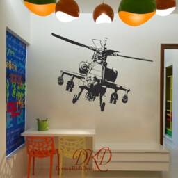 Large Airplane Wall Decal Sticker Mural, Biplane Theme Boy Room Decor, Decal, Nursery, Kids Vinyl Decal-Dk359 - thumbnail 3