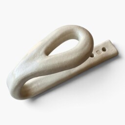 Decorative Handcrafted Ceramic Twisted Wall Curtain Tieback - Stoneware Tieback, Choice Of Colors Handmade in France - thumbnail 3