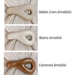 Decorative Handcrafted Ceramic Twisted Wall Curtain Tieback - Stoneware Tieback, Choice Of Colors Handmade in France - thumbnail 4