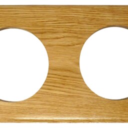 Handmade Double Natural English Oak Wall Mount - thumbnail 2