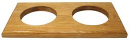 Handmade Double Natural English Oak Wall Mount - thumbnail 1