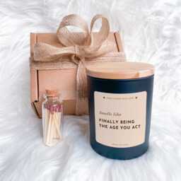 Smells Like Finally Being The Age You Act Funny Birthday Candle Gift For Him Her - thumbnail 3